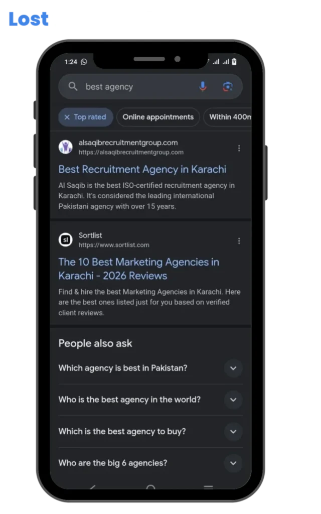 ai recommendation lost